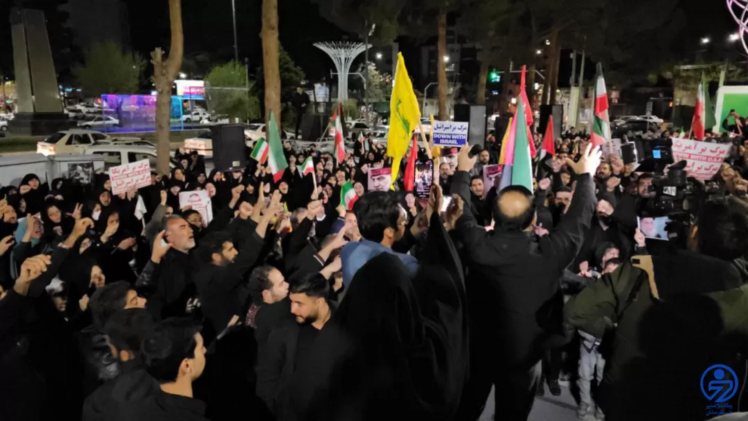 تجمع درمحکومیت حمله به سفارت ایران در سوریه