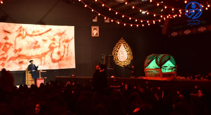 مراسم عزاداری شب هفتم محرم در کهف‌الشهدا بیرجند
