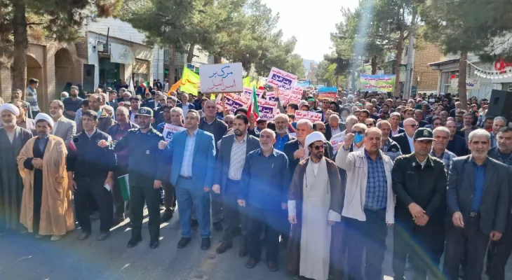 برگزاری راهپیمایی مردم قاین در حمایت کودکان غزه